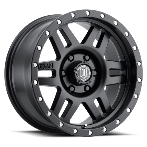 ICON Six Speed 17x8.5 6x5.5 ( 6x139.7 ) 0mm Offset 4.75in BS 108mm Bore Satin Black Wheel