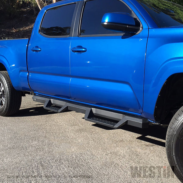 Westin/HDX 2005 - 2023 Toyota Tacoma Double Cab Models Drop Nerf Step Bars - Textured Black
