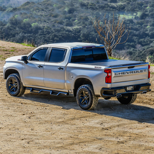 Westin 2019 - 2022 Chevrolet Silverado / GMC Sierra 1500 Crew Cab Drop Nerf Step Bars - Textured Black