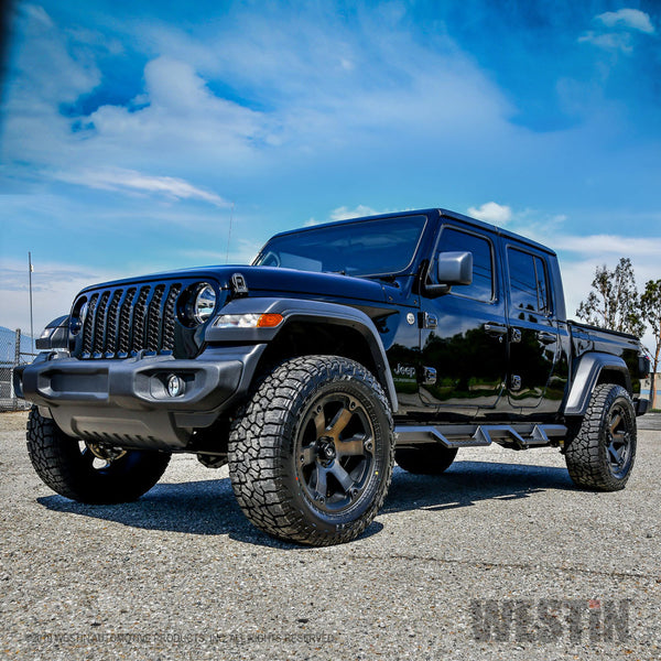 Westin 2020 + Jeep Gladiator HDX Drop Nerf Step Bars - Textured Black