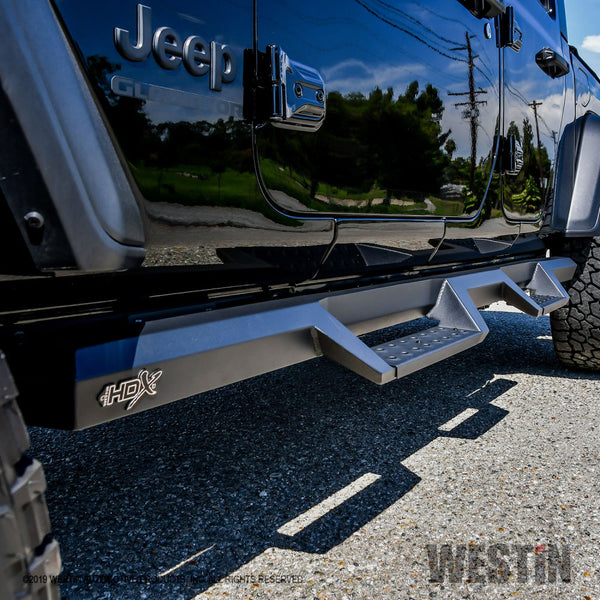 Westin 2020 + Jeep Gladiator HDX Drop Nerf Step Bars - Textured Black