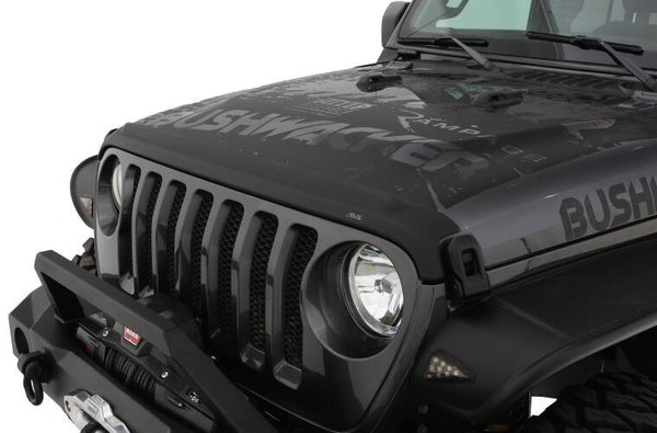 AVS 2018+ Jeep Wrangler (JL) 2dr/4dr Aeroskin II Textured Low Profile Hood Shield - Black - GUMOTORSPORT