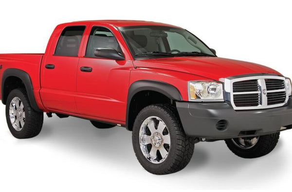 Bushwacker 05-10 Dodge Dakota Crew Cab Fleetside Extend-A-Fender Style Flares 4pc 64.9in Bed - Black - GUMOTORSPORT