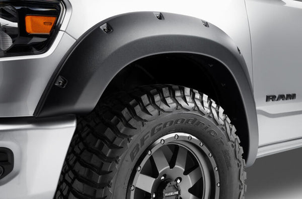 Bushwacker 2019 - 2022 Ram 1500 (Excl. Rebel/TRX) 76.3 & 67.4in Bed Forge Style Flares 4pc - Tex. Blk