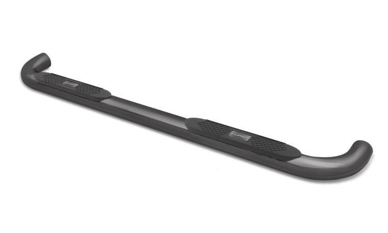 Lund 05-17 Toyota Tacoma Access Cab 4in. Oval Curved Steel Nerf Bars - Black - GUMOTORSPORT