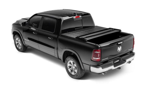 Lund 02-17 Dodge Ram 1500 (5.5ft. Bed) Genesis Tri-Fold Tonneau Cover - Black - GUMOTORSPORT