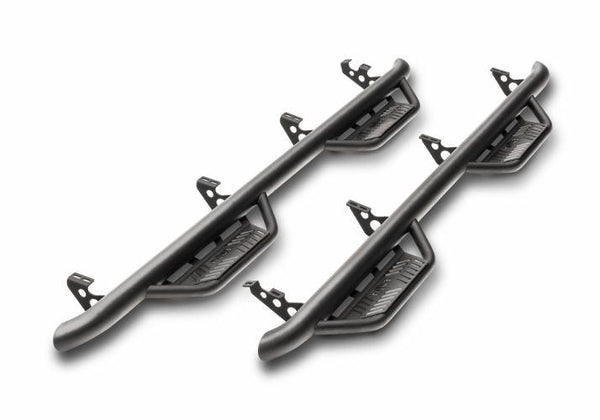 N-Fab Podium LG 2015 - 2022 GMC/Chevy Canyon/Colorado Crew Cab SRW - Tex. Black - Cab Length - 3in - GUMOTORSPORT