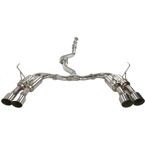 Invidia Gemini R400 Single Layer Cat Back Exhaust w/Stainless Steel Tips - Subaru WRX 2010-2014 / STI 2011-2014 - GUMOTORSPORT