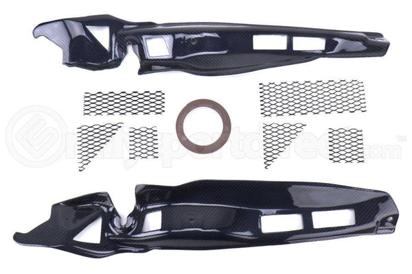 OLM Carbon Fiber Ducted Inner Fender Trim (Blue Carbon Fiber) - 15+ WRX / STI - GUMOTORSPORT