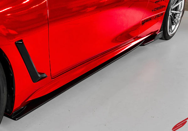 Stillen 2017-2022 Infiniti Q60 Side Skirts & Rear Corners- Matte Black - KB11236MB