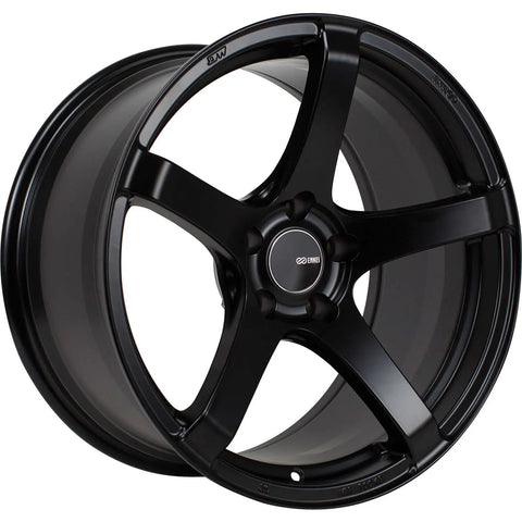 Enkei Kojin 17x8 40mm Offset 5x114.3 Bolt Pattern 72.6mm Bore Dia Matte Black Wheel - GUMOTORSPORT