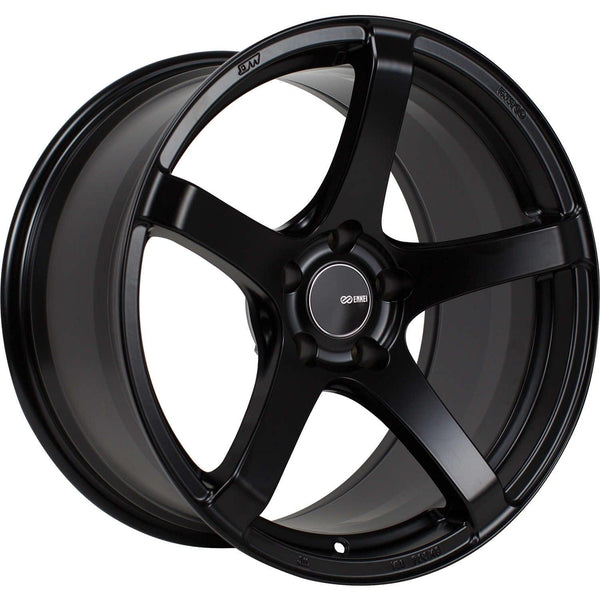 Enkei Kojin 18x9.5 35mm Offset 5x120 Bolt Pattern 72.6mm Bore Dia Matte Black Wheel - GUMOTORSPORT