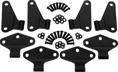 Kentrol 2007 - 2018 Jeep Wrangler JK Body Door Hinge Set 8 Pieces 4 Door - Powdercoat Black