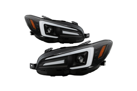 Spyder Apex LED Headlights for LED Fitted Vehicles Black - Subaru WRX / STI 2015-2020