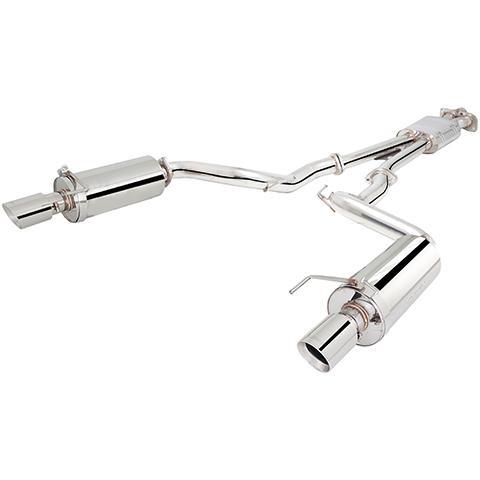 X-Force Polished Stainless Steel Twin 2.5" Cat-Back Exhaust System | 2015-2021 Ford Mustang Ecoboost - GUMOTORSPORT