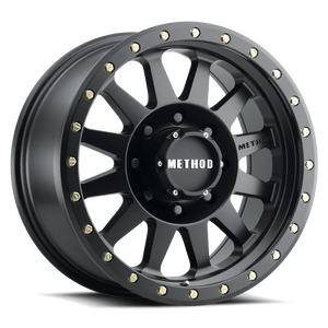 Method MR304 Double Standard 20x10 -18mm Offset 8x170 130.81mm CB Matte Black Wheel