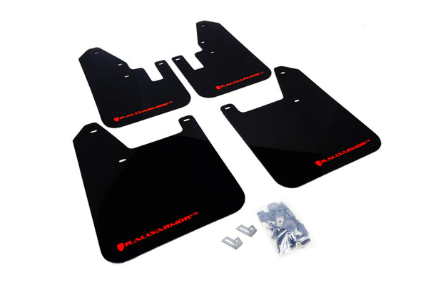 Rally Armor 1998 - 2002 Subaru Forester Black UR Mud Flap w/ Red Logo