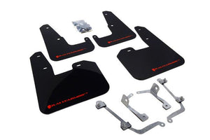 Rally Armor 2008 - 2014 Subaru STI (Hatch Only) / 2011 - 2014 WRX (Hatch Only) Black UR Mud Flap w/ Red Logo - GUMOTORSPORT