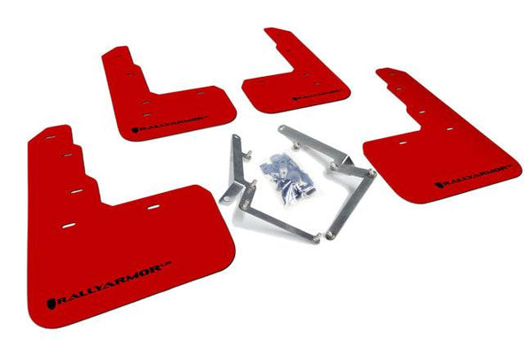 Rally Armor 17-21 Honda Civic Type R Red UR Mud Flap w/ Black Logo - GUMOTORSPORT