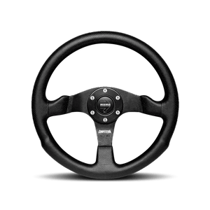 Momo Competition Steering Wheel 350 mm - Black AirLeather/Black Spokes - GUMOTORSPORT