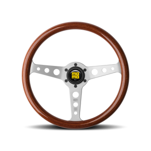 Momo Indy Steering Wheel 350 mm - Magoany Wood/Brshd Spokes