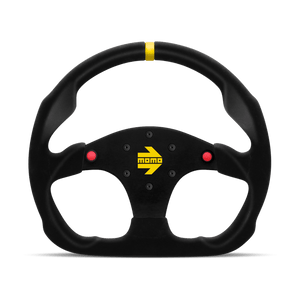 Momo MOD30 Buttons Steering Wheel 320 mm - Black Suede/Black Spokes/1 Stripe - GUMOTORSPORT