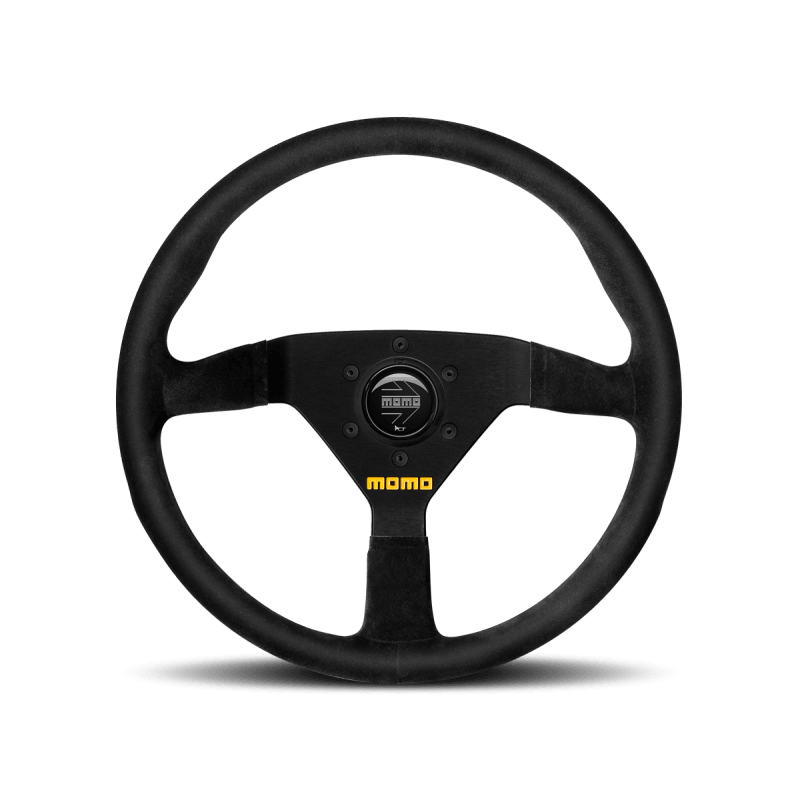 Momo MOD78 Steering Wheel 350 mm - Black Suede/Black Spokes - GUMOTORSPORT