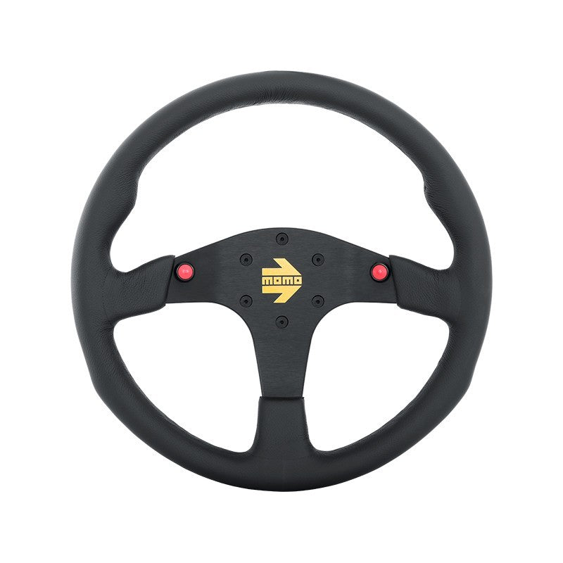 Momo MOD80 Steering Wheel 350 mm - Black Leather/Black Spokes