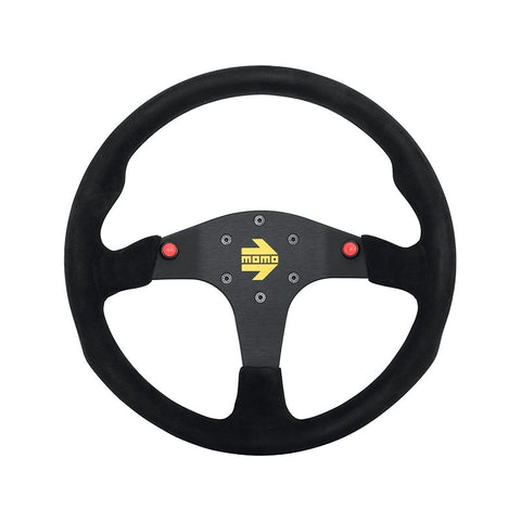Momo MOD80 Steering Wheel 350 mm - Black Suede/Black Spokes