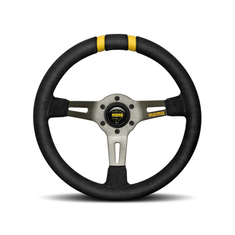 Momo MODDRIFT Steering Wheel 330 mm - Black Suede/Anth Spokes/2 Stripes