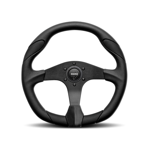 Momo Quark Steering Wheel 350 mm - Black Poly/Black Spokes