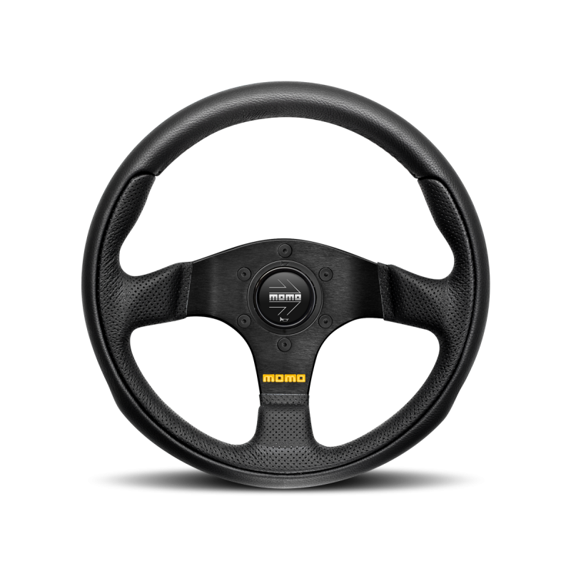 Momo Team Steering Wheel 280 mm - Black Leather/Black Spokes