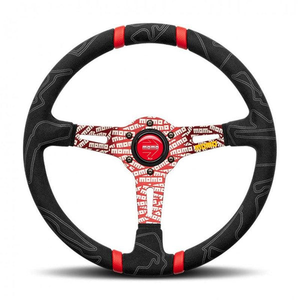Momo Ultra Steering Wheel 350mm - Blue / Red / Black - GUMOTORSPORT