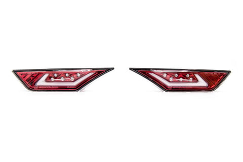 OLM Blackline Sidemarkers Clear / Red - Honda Civic 2016+ - GUMOTORSPORT