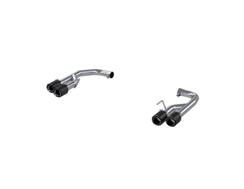 MBRP 2018 - 2022 Ford Mustang GT 5.0L T304 SS 2.5i Axle-Back, Dual Rear Exit with Quad CF Tips - GUMOTORSPORT