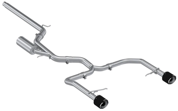 MBRP 2022 + VW Jetta GLI 2.0 TSI 3in Cat Back T304 SS 2.5in Dual Split Rear w/ Carbon Fiber Tips