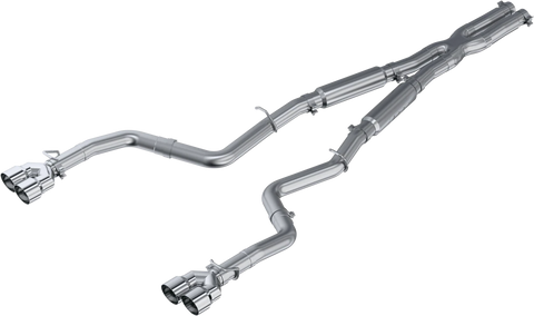 MBRP 2015 - 2016 Dodge Challenger RT 5.7L Aluminized Steel 3in Dual Rear Cat-back Quad Tips - Street - GUMOTORSPORT