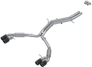 MBRP 18-21 Audi S5 Coupe/S4 Sedan T304 SS 2.5in Cat-Back Quad Rear Exit Exhaust - Carbon Fiber Tips - GUMOTORSPORT