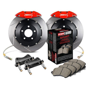 StopTech 03-05 350z (non-track) / 03-08 350z / 02-04 Infiniti G35 Track Rear BBK w/ Red ST-22 Caliper - GUMOTORSPORT