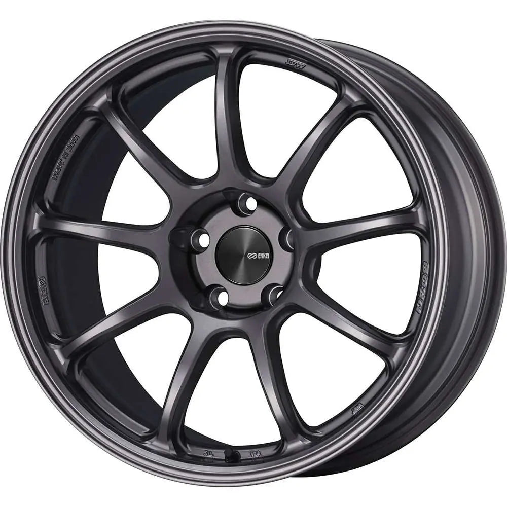 Enkei PF09 18x9.5 5x114.3 27mm Offset 75mm Bore Dark Silver Wheel