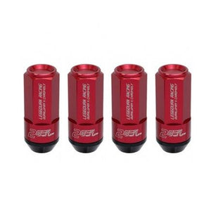 Project Kics Leggdura Racing Shell Type Lug Nut 53mm Closed-End Look 16 Pcs + 4 Locks 12X1.5 Red - GUMOTORSPORT