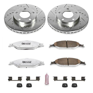 Power Stop 1999 - 2004 Ford Mustang Front Z26 Street Warrior Brake Kit - GUMOTORSPORT