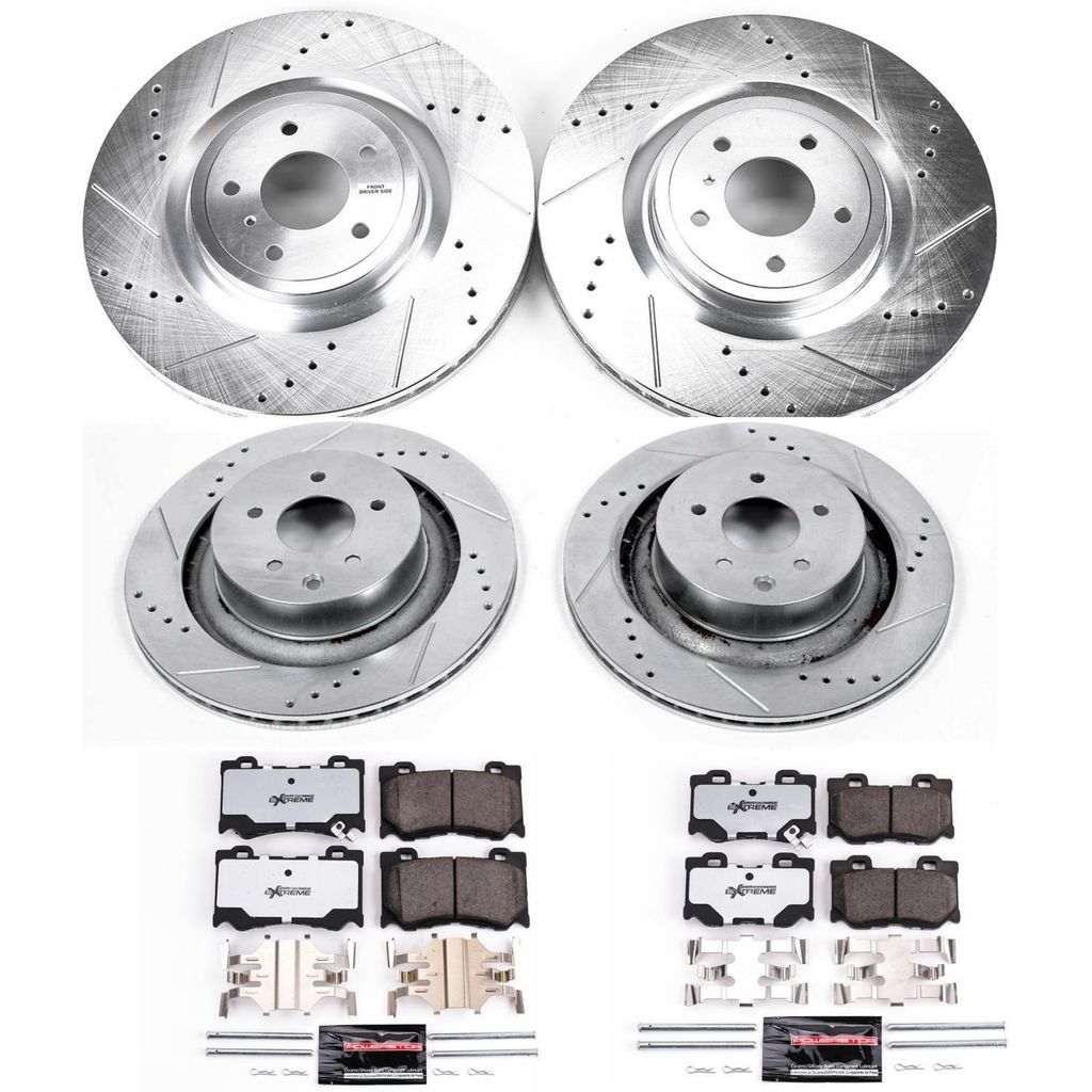 Power Stop 2008 - 2013 Infiniti G37 / 2009 - 2018 350Z / 370Z Front & Rear Z26 Street Warrior Brake Kit