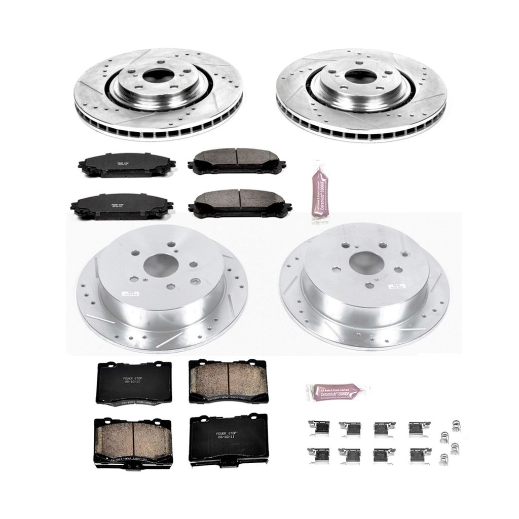 Power Stop 2010 - 2015 Lexus RX350 Front & Rear Z23 Evolution Sport Brake Kit