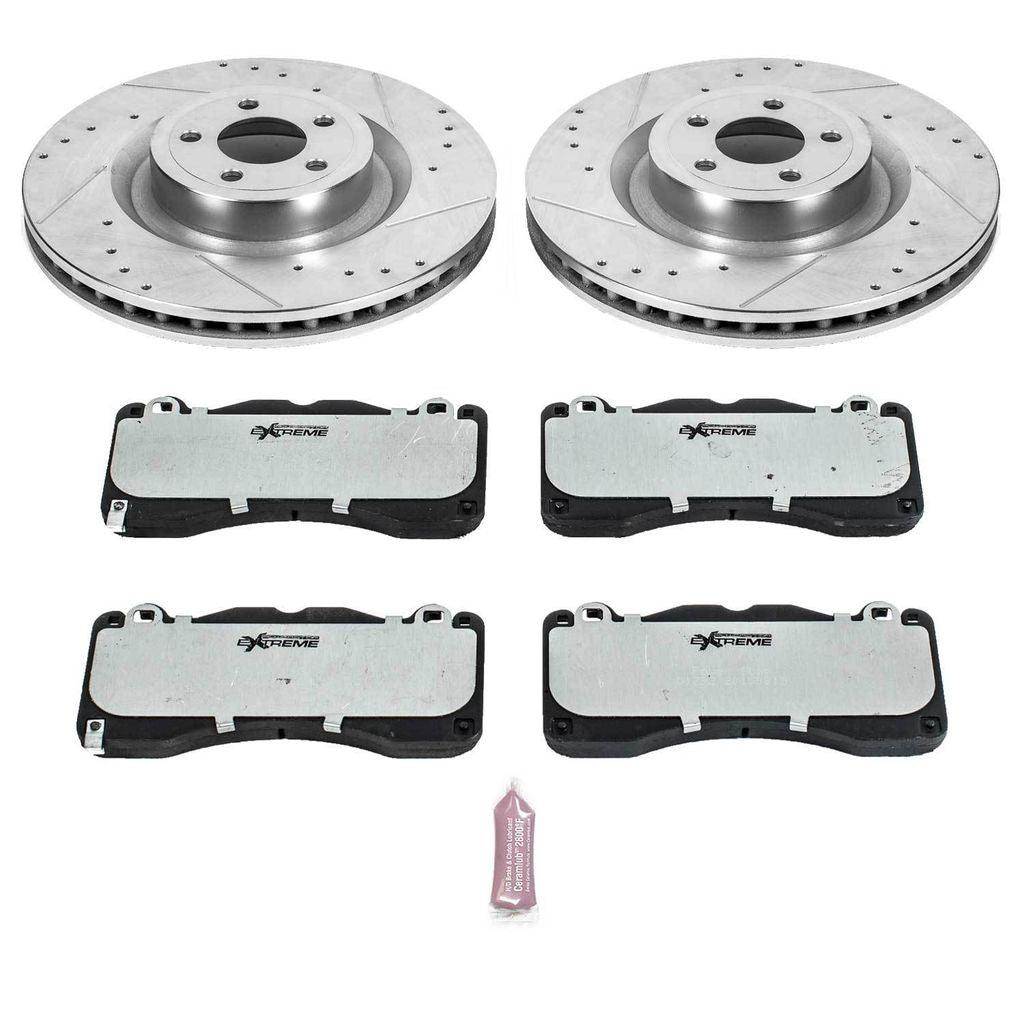 Power Stop 2015 - 2021 Ford Mustang Front Z26 Street Warrior Brake Kit - GUMOTORSPORT