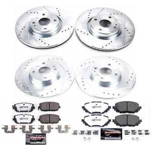 Power Stop 2016 - 2021 Mazda Miata MX-5 / 2017 - 2020 Fiat 124 Spider Front & Rear Z26 Street Warrior Brake Kit