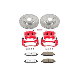 Power Stop 05-10 Ford Mustang Front Z26 Street Warrior Brake Kit w/Calipers - GUMOTORSPORT