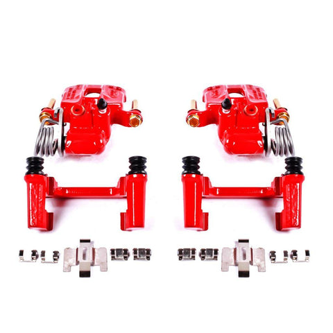 Power Stop 1994 - 2004 Ford Mustang Rear Red Calipers w/Brackets - Pair - GUMOTORSPORT