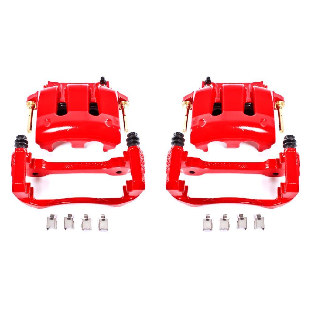 Power Stop 2005 -2014 Ford Mustang Front Red Calipers w/Brackets - Pair - GUMOTORSPORT