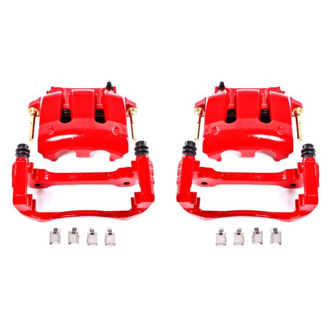 Power Stop 2005 -2014 Ford Mustang Front Red Calipers w/Brackets - Pair - GUMOTORSPORT